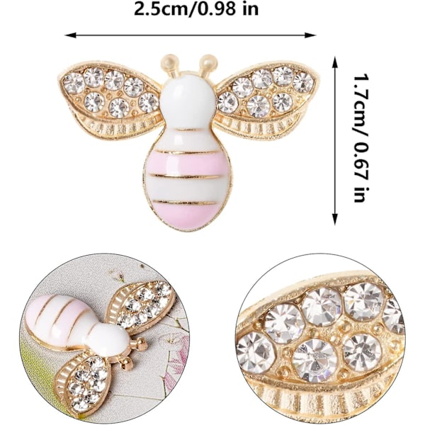20 stk. Emalje Bi Vedhæng Charms Rhinestone Emalje Håndværk Udsmykninger Håndarbejde Til DIY Håndlavede Håndværk (pink)