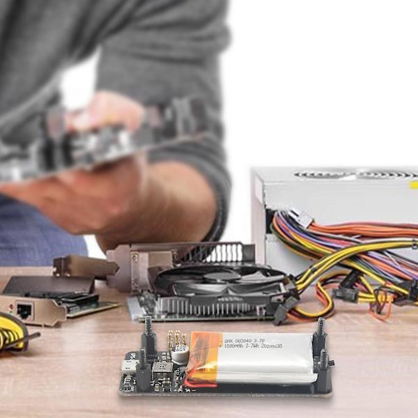 Ny Ups Lite V1.2 Ups Strøm Hat Board Med Batteri Elektrisitetsdeteksjon For Raspberry Pi Zero Zero Black