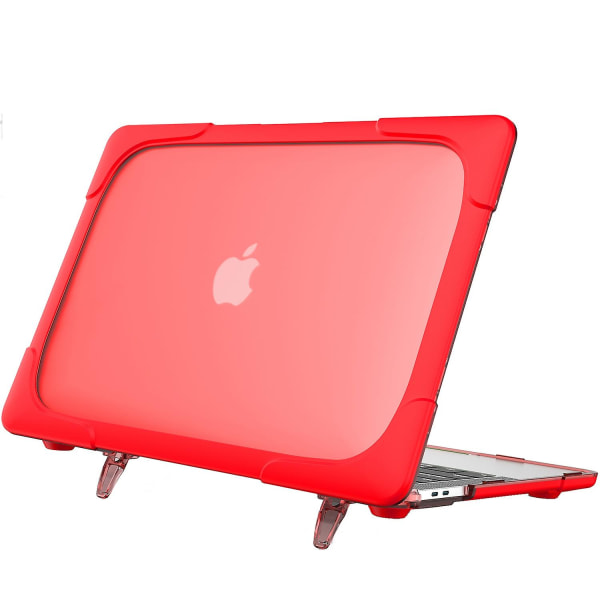 Ställ PC Laptop Fodral för MacBook Air 13\" A1932/A2179/A2337, Skyddande Notebook Cover Red