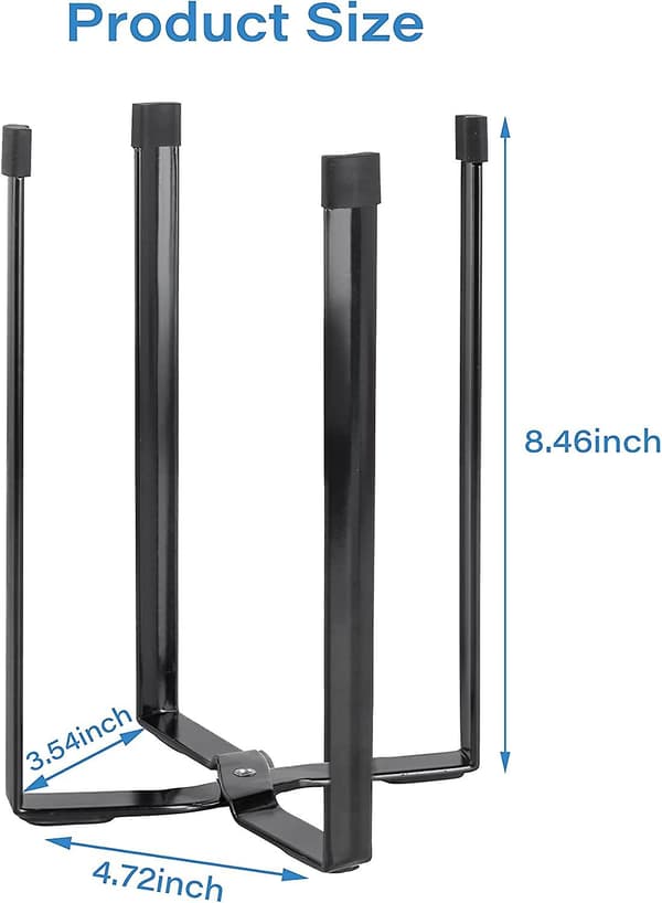 Køkken Plastikpose Tørrestativ Holder, Multifunktionel (sort)