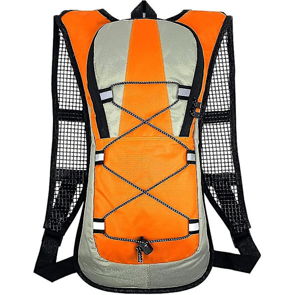 Ulkoilureppu Ultralight Vaellusreppu Kokoontaitettava Reppu Vedenpitävä Hengittävä Matkakassi Pyöräilykassi Orange