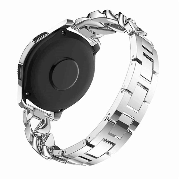 För Samsung Galaxy Watch 4/5/6 40/44 mm /Watch6 Classic 43/47 mm Rhinestone Decor Metal Armband Silver