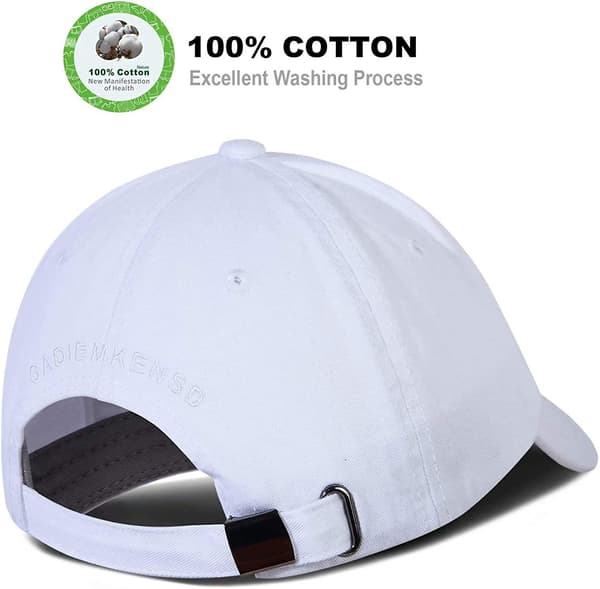 Bomullsbaseballcaps Ustrukturert Unisex One Size White