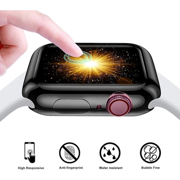 Kompatibel med Apple Watch Case 40mm Series 5 Series 6, SE, Ultratyndt All Around TPU Beskyttelsescover til iWatch Case Series 4 40mm, 3 stk. Sort/Si