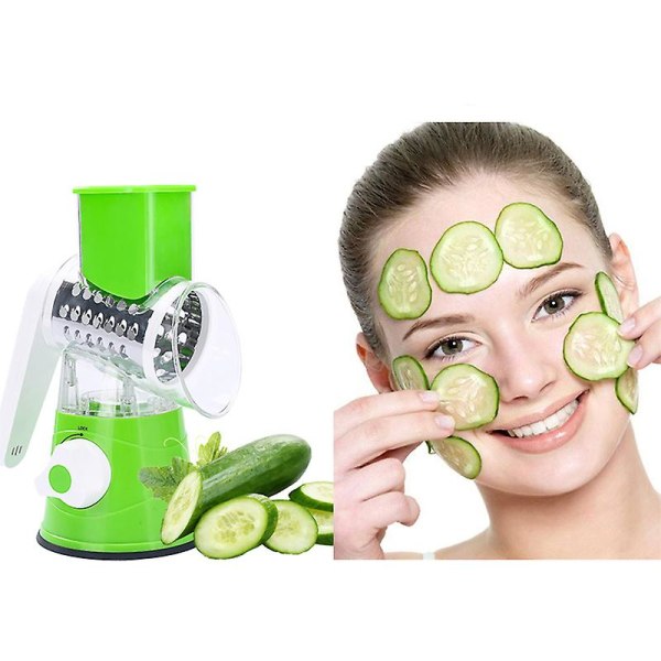 3-i-1 Multifunktionell Grönsaksskärare Handvev Slicer Lök Cutter Chopper Köksredskap Red