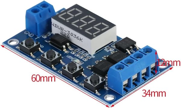 DC 5V-36V Timermodul Trigger Cykel Fördröjningstimerbrytare Slå På/Av Relämodul med LED-display