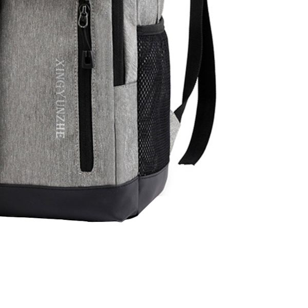 Kannettava tietokonereppu, liikematka USB-latausportilla, vettähylkivä koululaukku naisille ja miehille, sopii 15,6 tuuman kannettavalle tietokoneelle Grey