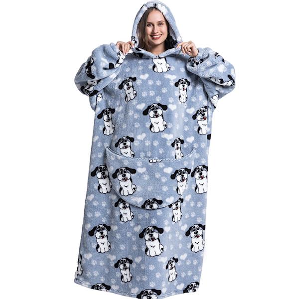 Stor och varm sport-hoodie, oversized tröja, Lazy hoodie plus långa hemmakläder A002