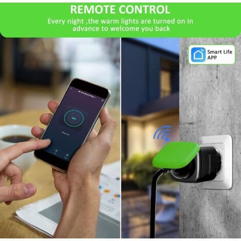 Vanntett utendørsplugg, GreenSun Smart Plugg, Alexa Smart Plugg, Programmerbar timerplugg, Vanntett utendørs Smart Life Plugg