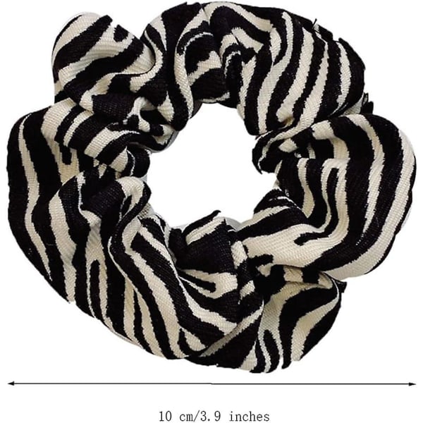 Leopardikuvioiset hiusdonitsit, eläinkuvioiset donitsit, 3 kpl poninhäntäpidikkeitä Black Zebra