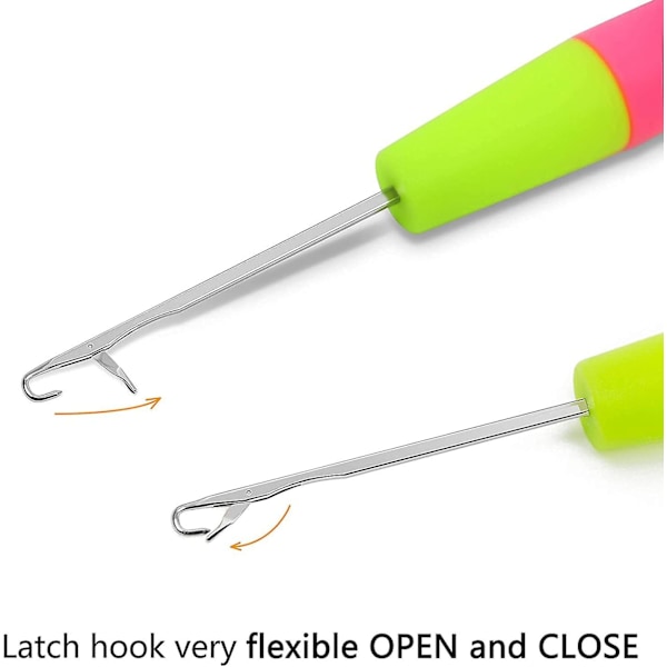 Smyckestillverkningssats - Latch Hook Virknål, Dreadlock Pärlor (2 st)