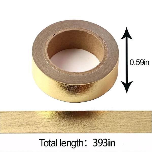 Kiinteä Folio Washi -teippi, Koristeellinen Itsekiinnittyvä Masking Washi -teippi, Graafinen Taideteippi, Washi DIY Graafinen Teippikääre Askartelukoristeluun 5/8\" X 393 I