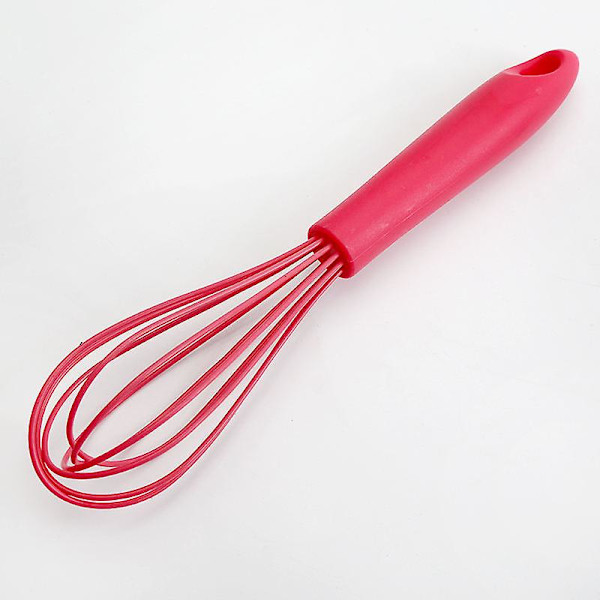Silikonvisp, tykk rustfri ståltråd inni - Varmebestandige kjøkkenvisper for non-stick kokekar, ballong eggvisp for visping