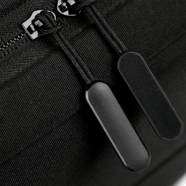 Stor kapacitet Dubbelskiktad Laptop Ryggsäck Business Resväska Axelväska Ryggsäck USB Laddningsport