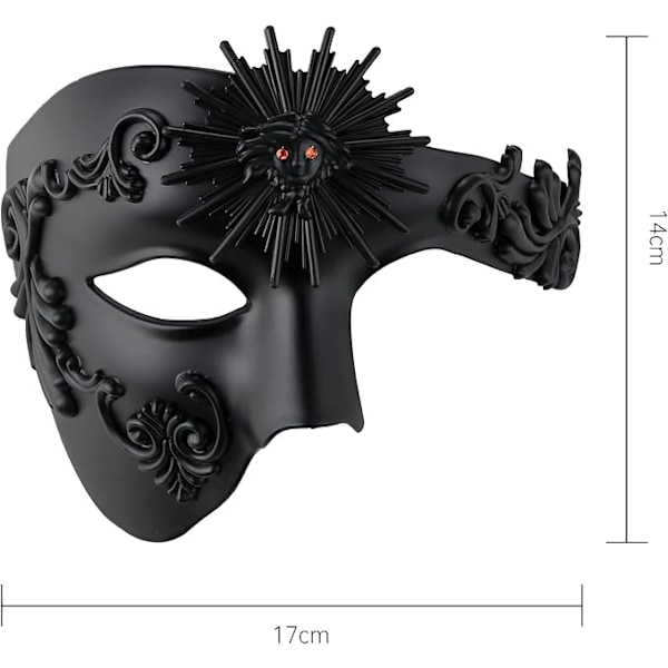Håndlagde venetianske Phantom Party Rhinestone-masker Luksusmaskeradeballmasker Karneval Jul Påskemasker
