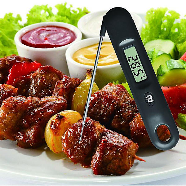 Ultra Hurtigt Termoelement Digitalt Øjeblikkeligt Aflæst Kødtermometer Til Grill BBQ Røgeovn Køkken Madlavningstermometer