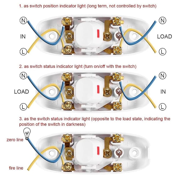 Ledningsbryter med vippe for lampe, ledningsbryter, lampebryter, inline av/på-bryter, 2 stk. 250V 10A inline av/på bordlampe ledningsbryter
