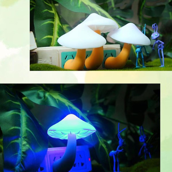 Sopp Sensor LED Nattlys Plugg Sopplys, Egnet For Soverom, Baderom, Trapper, Korridorer blue style style5