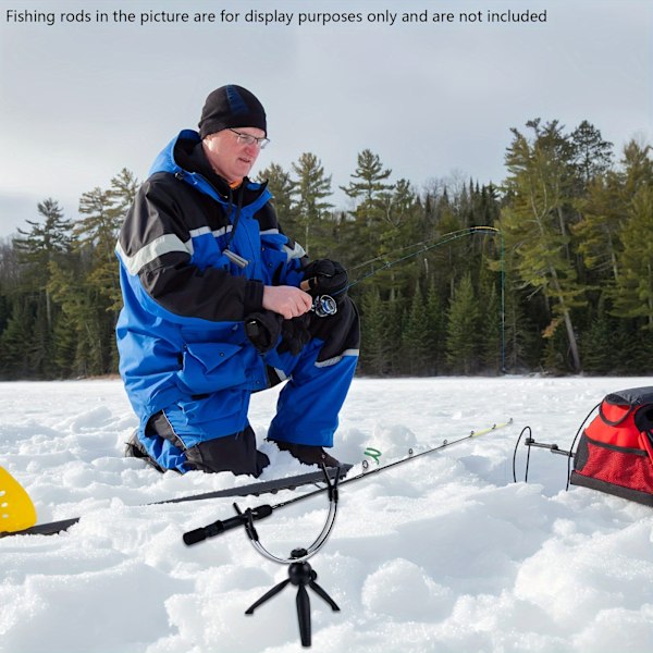 1 st Portabel Isfiskespöställ, Justerbart Spöhållare, Tripod Stativ, Isfiskeutrustning