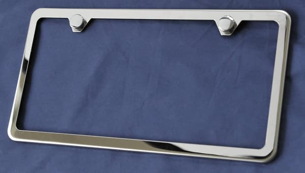 Slank Stil Polert Rustfritt Stål Skiltramme Speilfinish 2 Hull