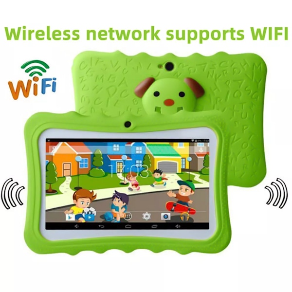 7\" Lasten Tabletti Android Tabletti PC 8 Gb Rom 1024 * 600 Resoluutio Wifi Lasten Tabletti PC Vihreä
