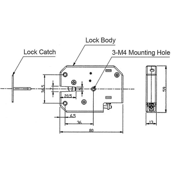 Skåplåda Elektriskt magnetiskt lås Elektromagnet Felsäkert för dörrkontrollsystem