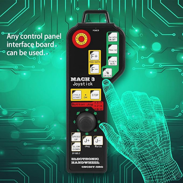 CNC Graveringsmaskine Manuel Controller, CNC Controller USB Graveringsmaskine Controller Connector 6-akset Kontrol til Mach3 System