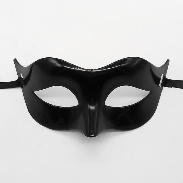 Maskeradmask för män, venetiansk maskeradkostym, halloween-ögonmask, maskeradklädsel Black