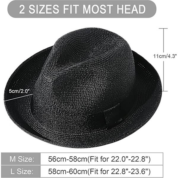 Herre Dame Strå Foldbar Rulle Hat Fin Flet Fedora Sommer Strand Solhat Style 3