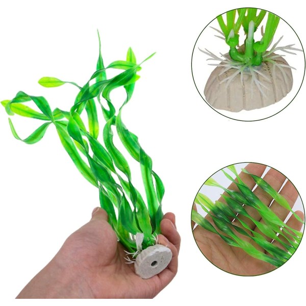 10 stk. Akvarie Kunstige Planter Plast Kunstig Vandplante Akvarie Dekoration Kunstige Planter Plast Akvarie Landskab Kunstige Planter