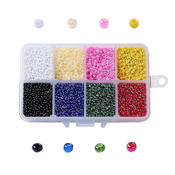12500 kpl 12/0 Lasisia Siemenhelmiä Ceylon Pyöreitä Irtonaisia Välihelmiä 2mm Sekavärisiä 2mm Reikä: 1mm