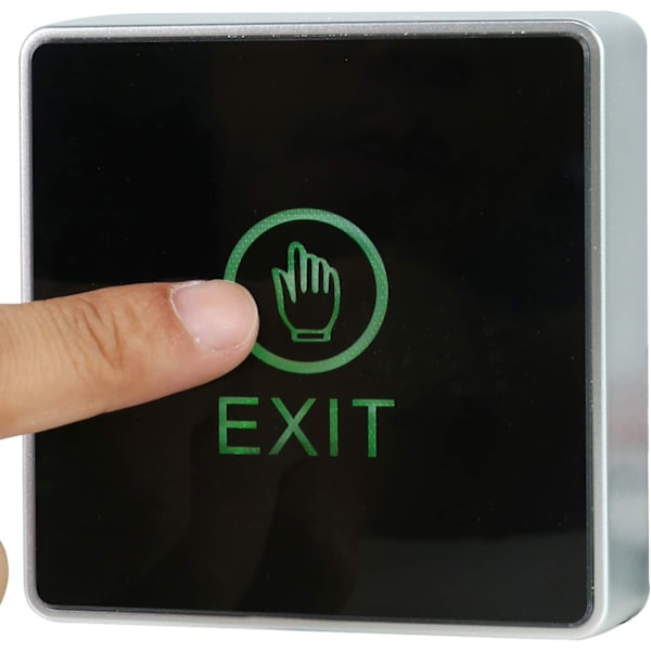 Touch Pad 12VDC NO/NC/COM Utgångsdörr Exit-knapp för Access Control med LED Kvadratisk Typ