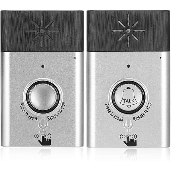 Smart Trådlös Röst Dörrklocka, Tvåvägs Röst Intercom för Hem och Kontor Lång Distans Hög och Klar Röst Hem Säkerhet Enkel Installation, Vit