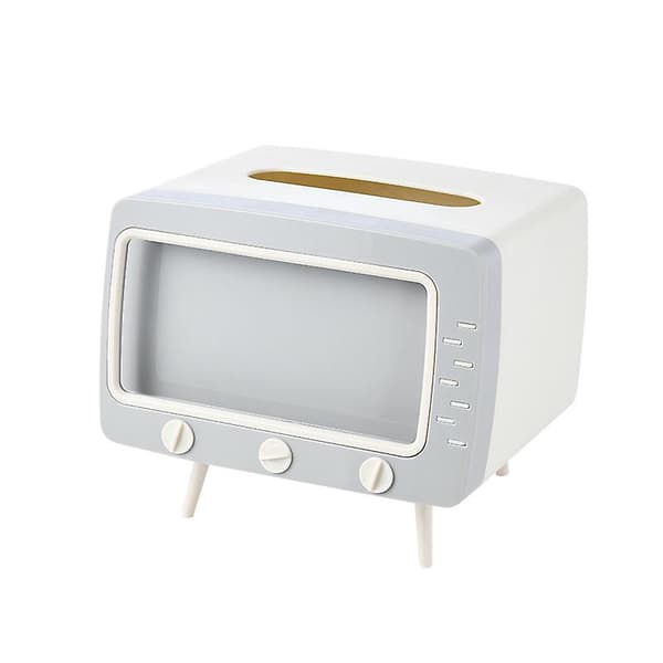 Retro TV-formad servettbehållare, enkel för kök, vardagsrum, kontor, sovrum