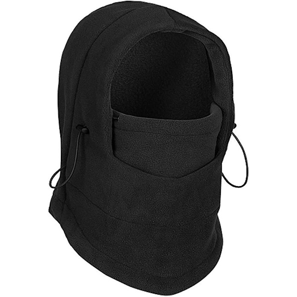 6-in-1 Talvinen Lämpöfleece Balaclava Moottoripyöräilyyn Hiihtoon Kokokasvo Tuulenpitävä Yetsye Maski Huppuhattu