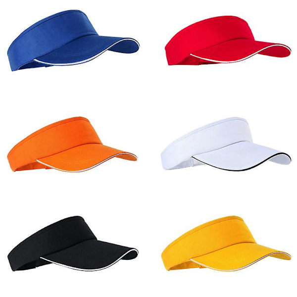 Sztxj 4 st justerbara unisex solskydd keps sport golf tennis andningsbar keps hatt röd