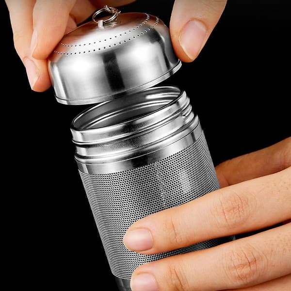 Stor teinfuser för löst te & kryddinfuser för matlagning, extra fint nätstort tesil för löst te S