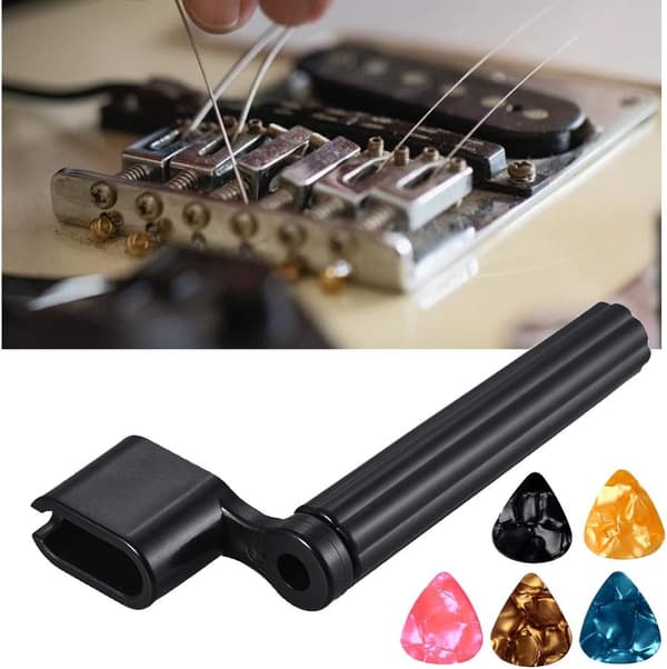 72-dels Gitarrverktygssats, Professionell Gitarrreparation och Underhållssats med Gitarrsträngar, Plektrum, Bryggpinnar, Mätare, Gitarrtillbehör, Present