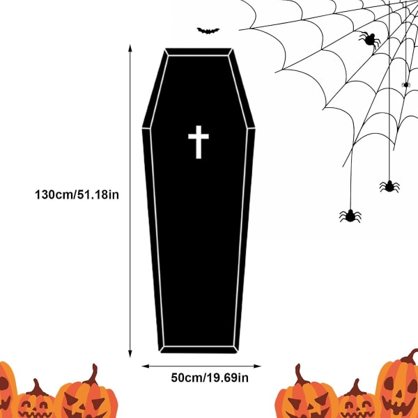 Halloween Tæppe Halloween Badeværelsesmåtte Goth Tæppe Goth Tæppe 51x19 Tommer Skridsikker Hoop Bad Gotisk Stil