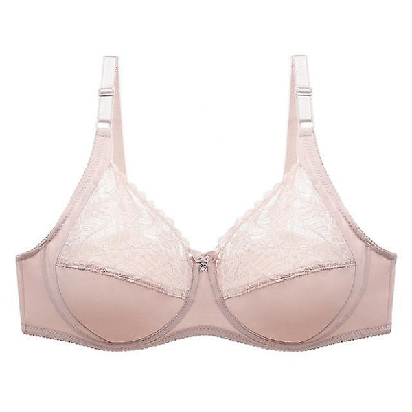 Spets sexig bh för kvinnor, enfärgad, urringad underkläder, kvinnor, ultratunn, tjock c d-kupa, soutien gorge, plus size, underkläder White 80c