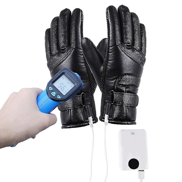 Motorcykel Elektriske Opvarmede Handsker Touch Screen Vinter Varme Vandtætte Vindtætte A-USB Constant temperature