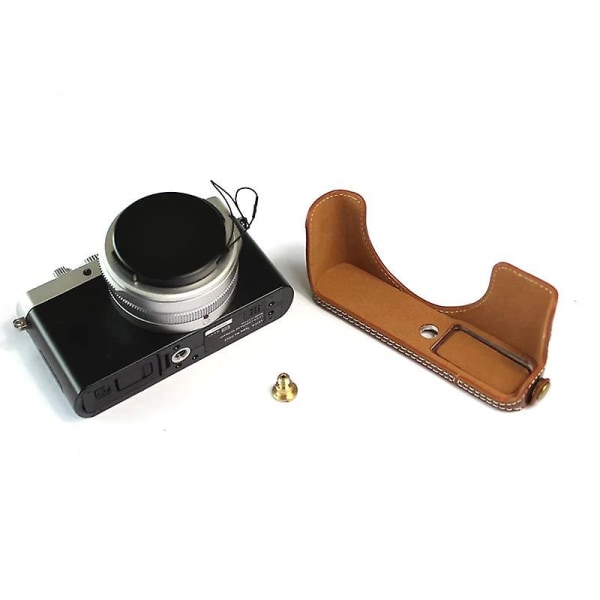 Ersättande case för Leica D-lux7, bottenöppning PU- cover Brown