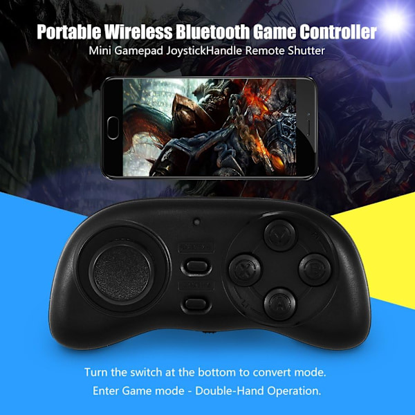 Controller Bluetooth Spilcontroller Mini Bluetooth Genopladelig/Batteri Gamepad Håndtag Joystick Spilcontroller Fjernbetjening til Android
