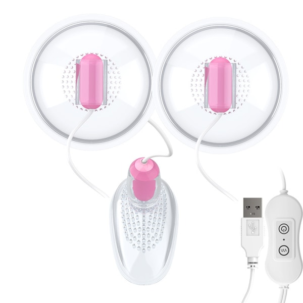 Uppladdningsbar multifrekvens USB bröstmassager - Vibrator sugstimulering av bröstet