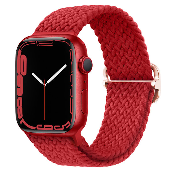 Armband kompatibel med Apple Watch-rem, 38 mm, 40 mm, 41 mm, för män och kvinnor, justerbart elastiskt klockarmband kompatibelt med iWatch Series red 42 mm 44 mm 45 mm 49 mm