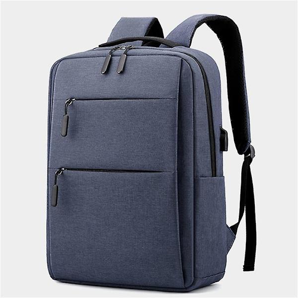 Yksinkertainen Business-reppu, jossa kaksoisvetoketju, tietokonereppu miehille ja naisille, yläkouluun ja yliopistoon grey