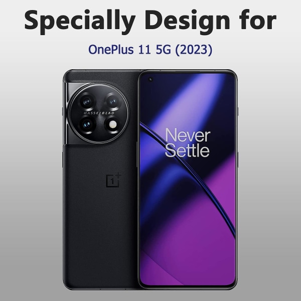 Case kompatibelt med Oneplus 11, Anti-slip Pc+tpu Slim Shockproof Case med Slide Camera Cover Black For OnePlus 11