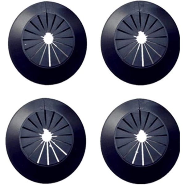 Seinälaipan helppo asennus muovinen patterin peitelevy vesiputken viemärilinjan suojus kaulus seinäputken suojus koristelu putken kaulukset, putken kaulussuoja Black 0.591.1inch