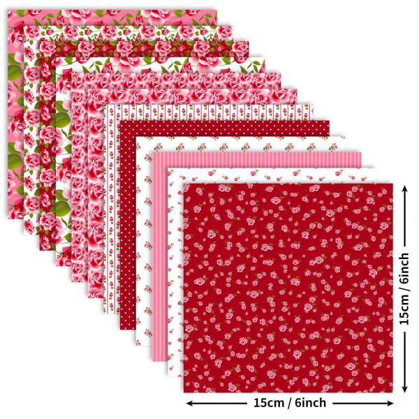 Kartongpapper 6" x 6", 48 ark Scrapbook Paper Pad Enkelsidiga papperspaket med blommönster, 12 mönster,