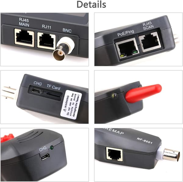NF-8601 /NF-8601W Multifunktionel Netværkskabeltester LCD Kabellængdetester Breakpoint Tester Engelsk Version KELUSHI (NF-8601W)